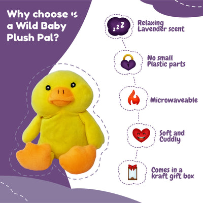 Duck Stuffed Animal - Heatable Plush Pal with Hot Cold Pack