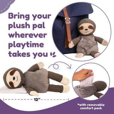 Sloth Stuffed Animal - Heatable Plush with Hot Cold Pack