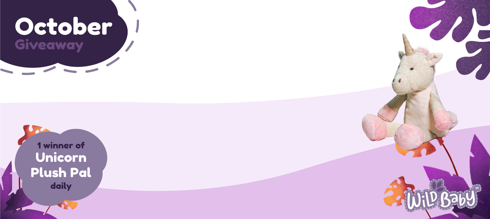 Win an adorable Unicorn Plush Pal this October – Wild Baby Giveaway