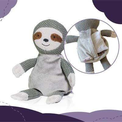 Sloth Stuffed Animal - Heatable Plush with Hot Cold Pack