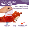 Fox Stuffed Animal -Microwaveable Plush Pal with Hot Cold Therapy Pack