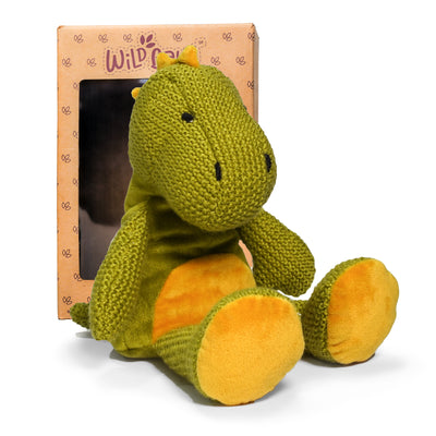 Dinosaur Stuffed Animal - Heatable Plush with Hot Cold Pack