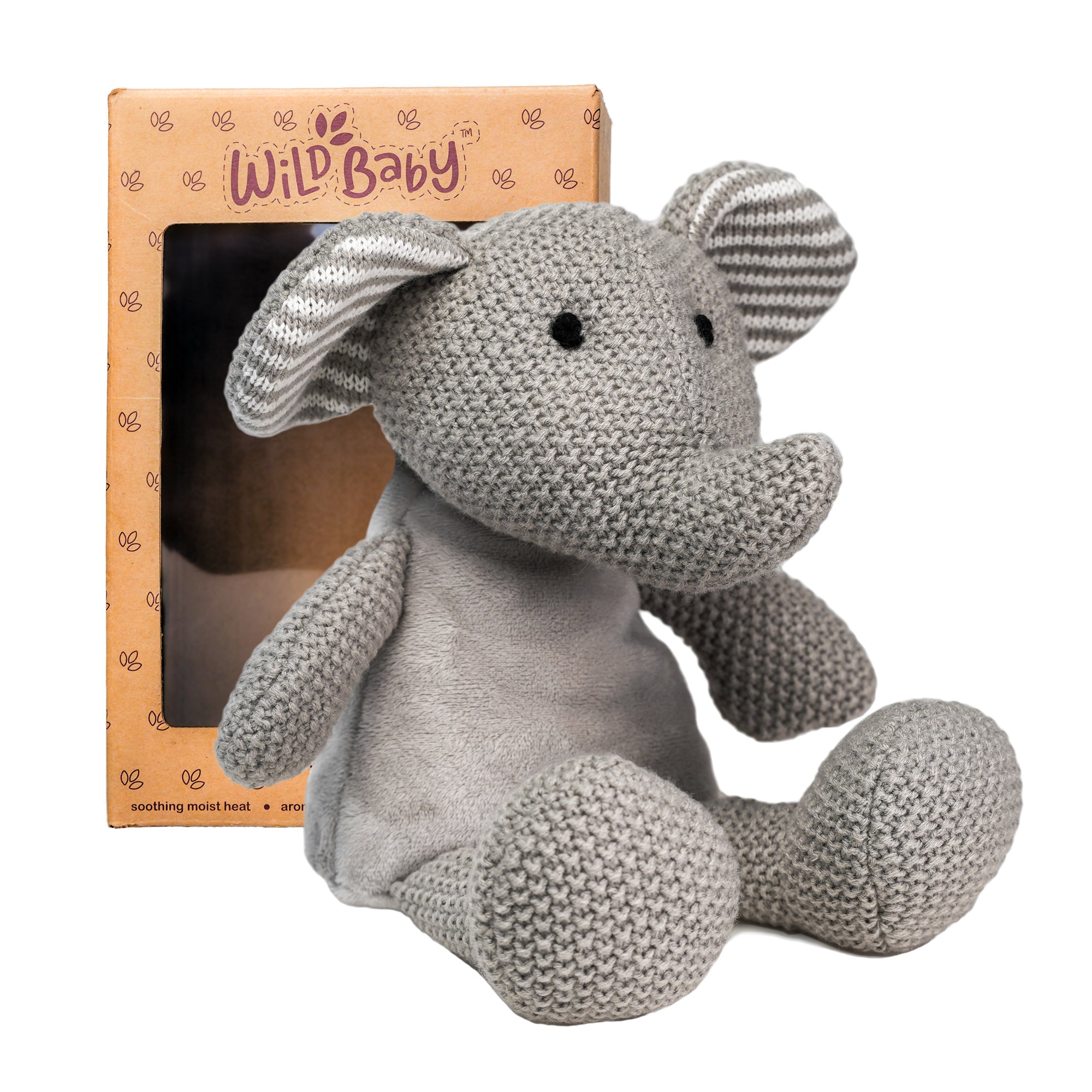 Elephant Stuffed Animal - Heatable Plush with Hot Cold Therapy Pack