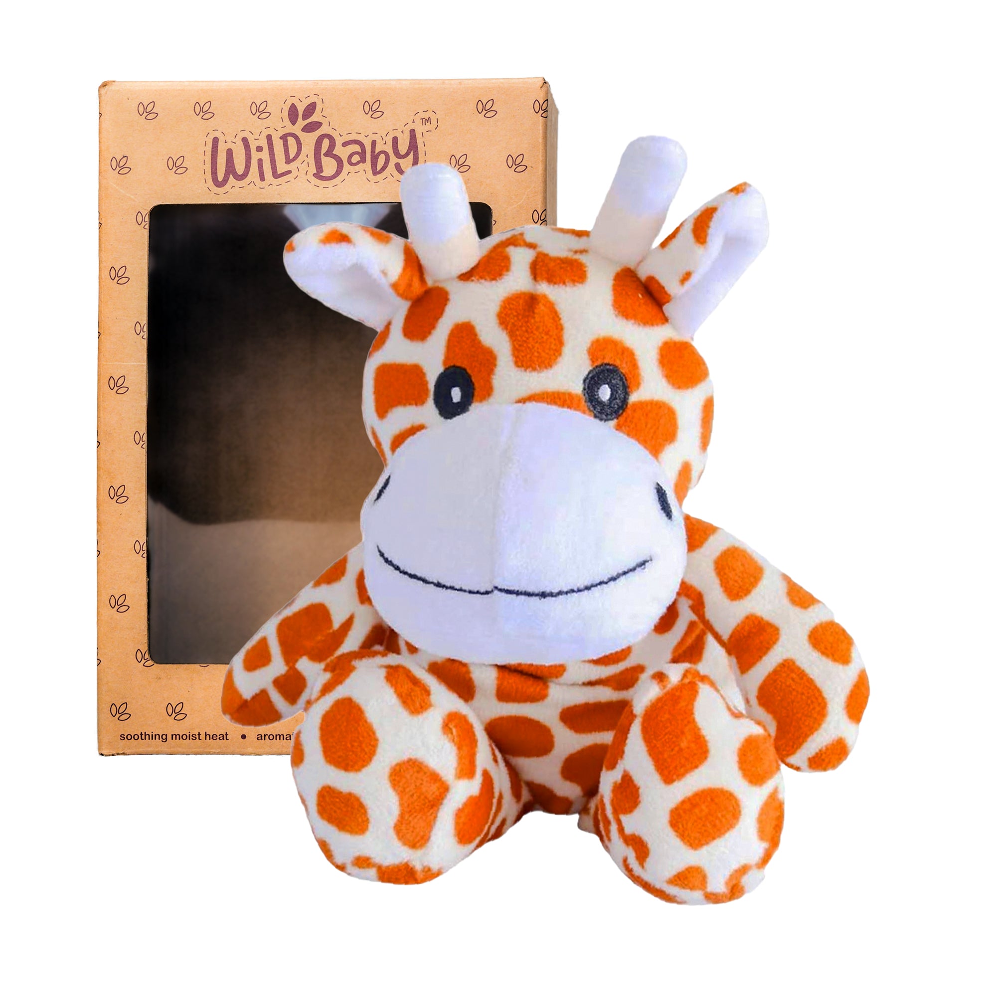 Giraffe Stuffed Animal - Microwaveable Plush Toy with Hot Cold Pack - Wild  Baby
