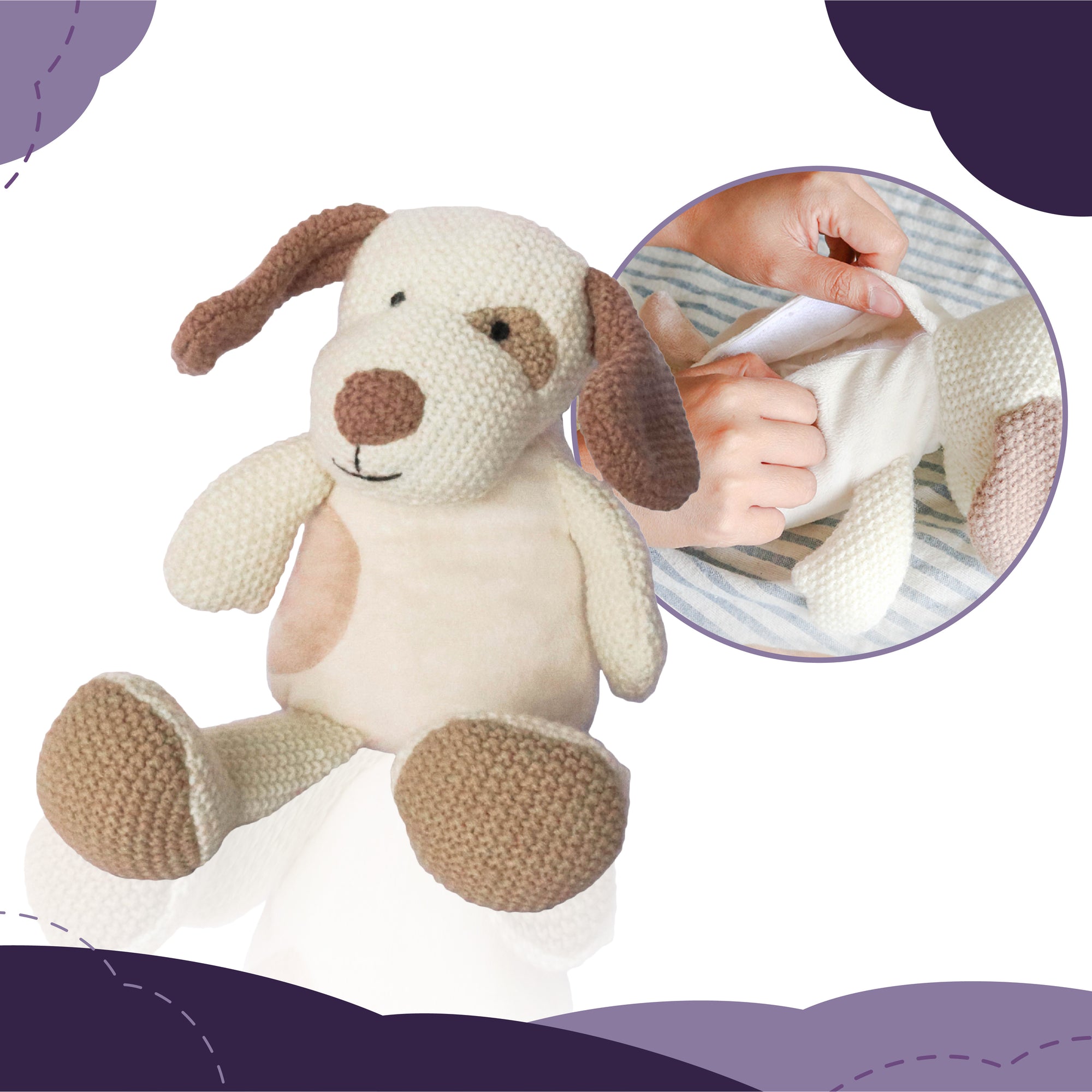 Dog Stuffed Animal Lavender Scented Plush Pal with Hot Cold Pack