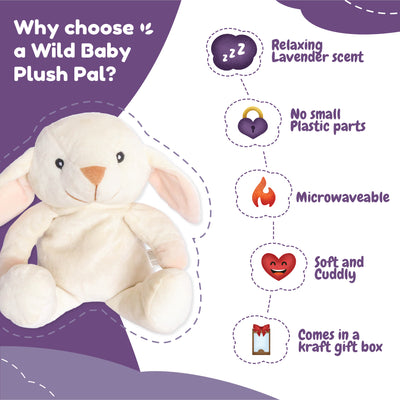 Bunny Rabbit Stuffed Animal - Microwaveable Plush with Hot Cold Pack